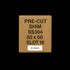 0.2mm Stainless Steel Precut Shim 50x50 Slot 16mm Pack of 10